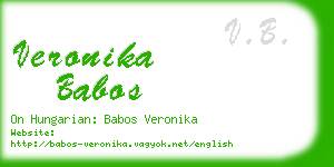 veronika babos business card